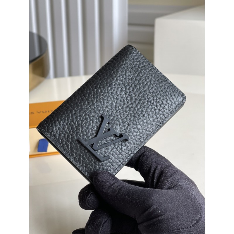 Louis Vuitton Pocket Organizer H26 M69979 Black Small Leather